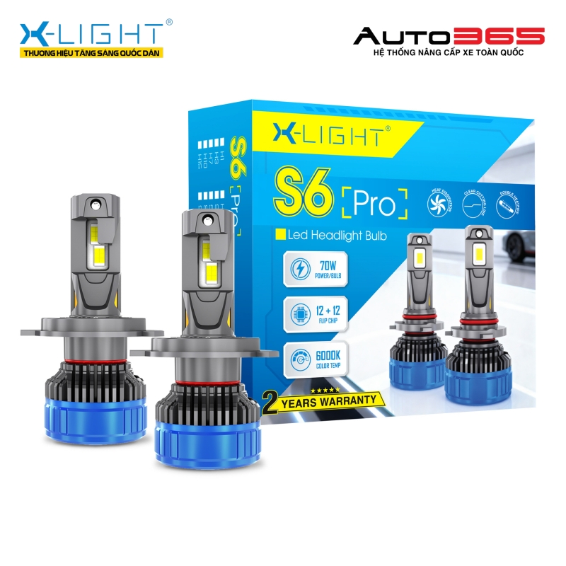 BÓNG LED X-LIGHT S6 PRO V2 CHÂN H4